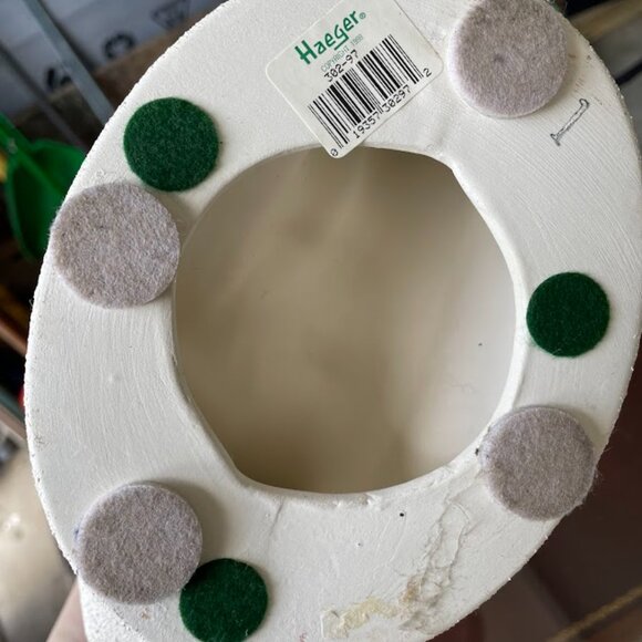 Haeger Vintage Ivory/White Textured Eternity Circle of Love Statue - Picture 2 of 3